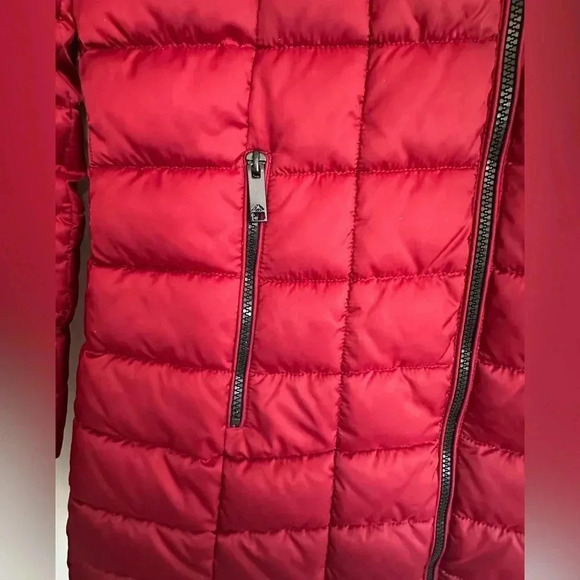 NWOT HFX Women's Heavyweight Quilted Winter Puffer Parka Mid Length. Wine Sz: M - Picture 9 of 16